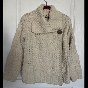 Authentic Irish Merino Wool Cable Knit Sweater